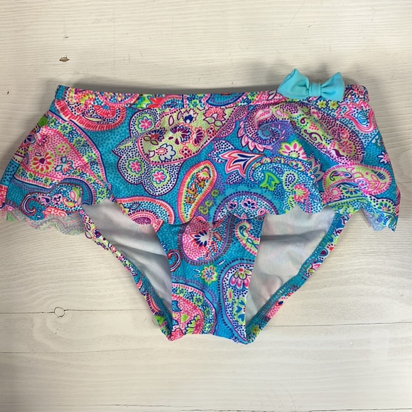 NWT Hula Star Blue Pattern Triangle Bikini Kids - Picture 3 of 5